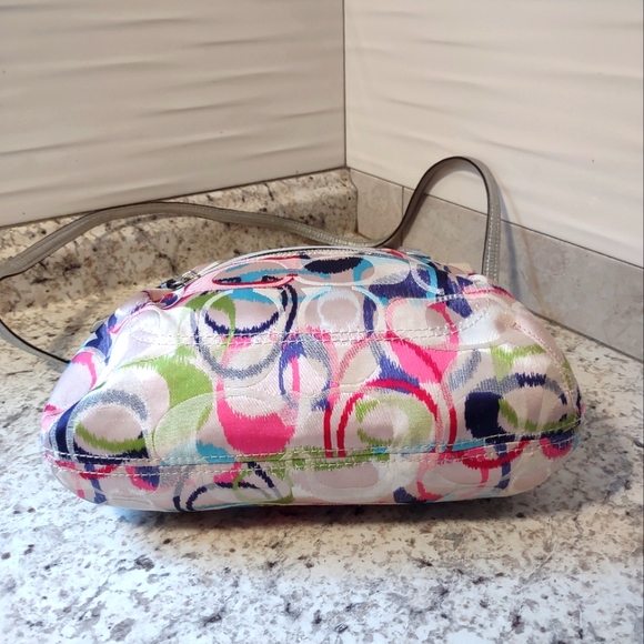 Coach Poppy Sateen Signature Monogram Crossbody Bag - Picture 8 of 13